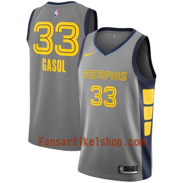 Memphis Grizzlies Trikot Marc Gasol 33 2018-19 Nike City Edition Grau Swingman - Herren Memphis Grizzlies Trikot Marc Gasol 33 2018-19 Nike City Edition Grau Swingman - Herren